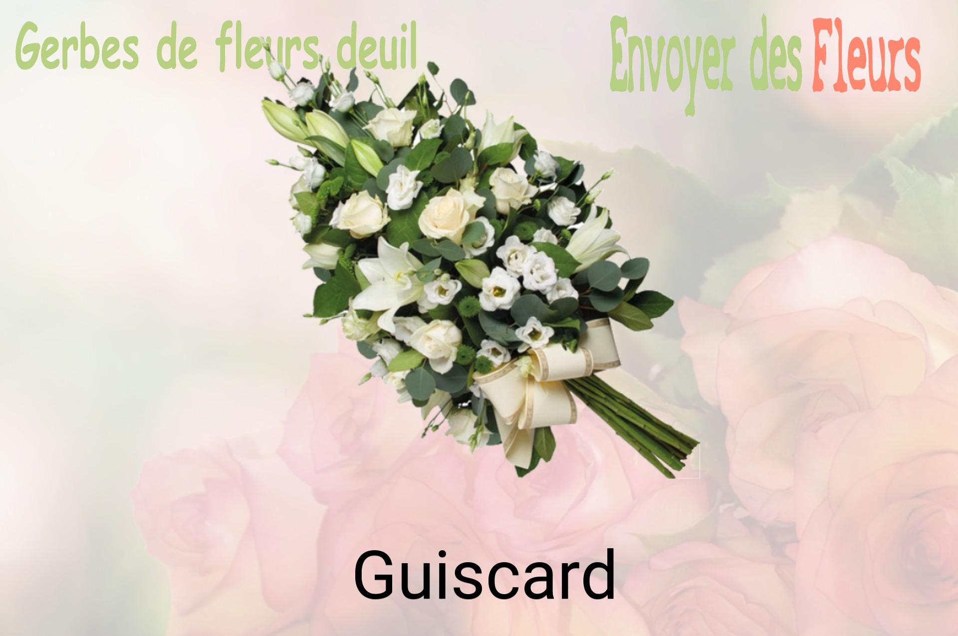 Gerbe de fleurs de deuil livrée à Guiscard